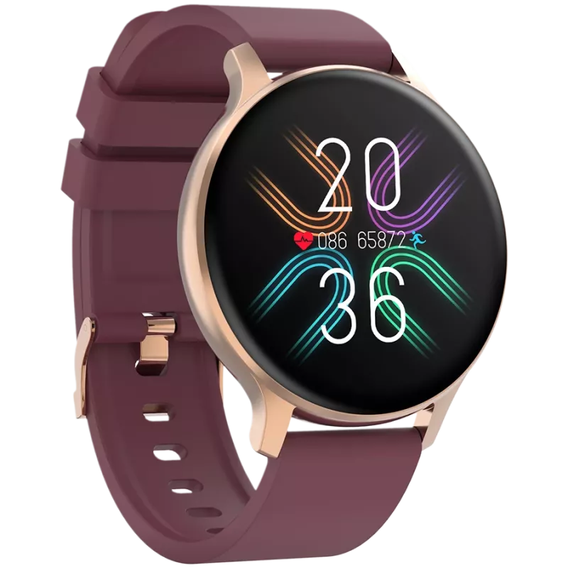 Smartwatch Badian SW-68 różowo-złoty czerwony 45 mm PL
