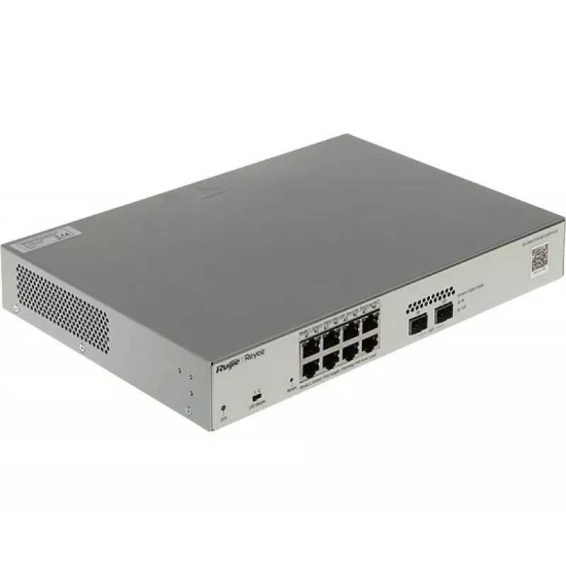 Ruijie Networks RG-NBS3100-8GT2SFP-P-V2 przełącznik sieciowy Zarządzalny L2 Gigabit Ethernet (10/100/1000) Power over Ethernet (PoE) Metalowy