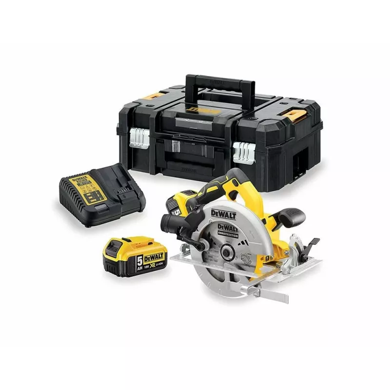 DeWALT DCS570P2-QW przenośna pilarka tarczowa 18,4 cm srebrna, żółta 5500 obr./min