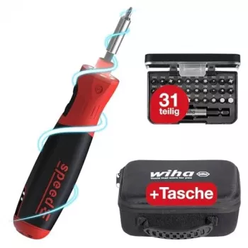 Wkrętarka elektryczna Speede® PocketDrive z kasetą na bity i torbą