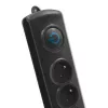 Listwa przeciwprzepięciowa Qoltec 50112 Czarna 6 gniazd AC 230V 3m