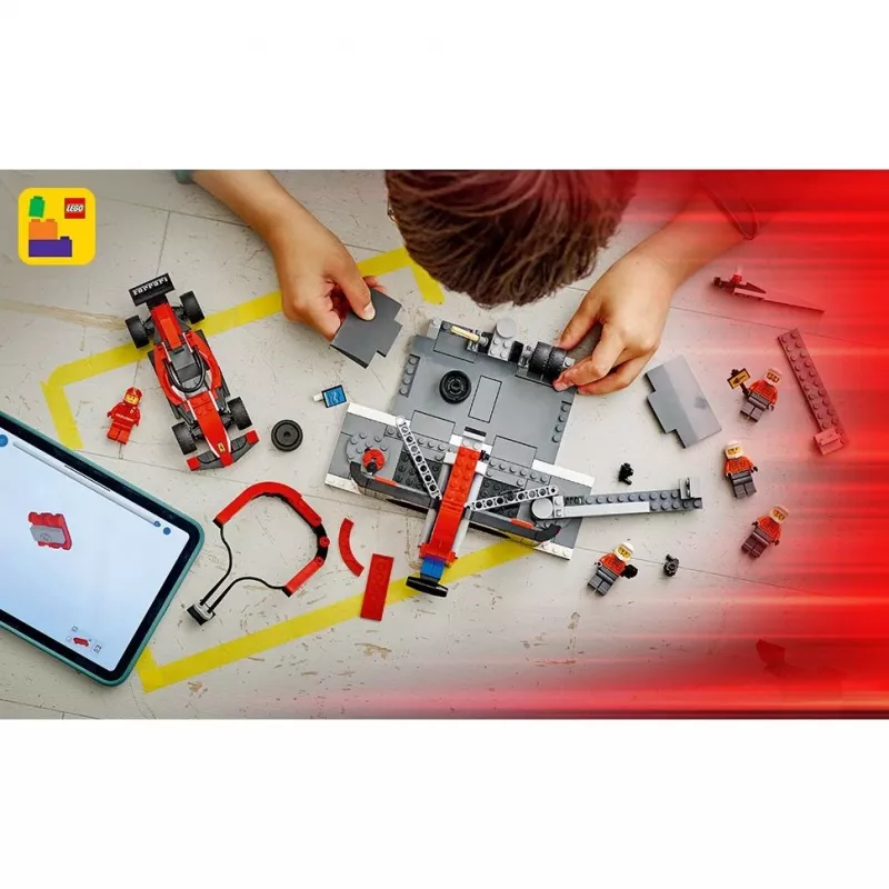 LEGO City F1 Pit Stop zestaw 60443 — Ferrari F1 samochód, 322 elementy, 5 minifigurek, wiek 6+