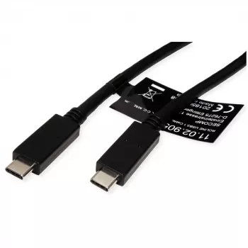 Kabel USB ROLINE 11.02.9056 0.5m USB 3.2 Gen 2 10 Gbit/s USB C Czarny