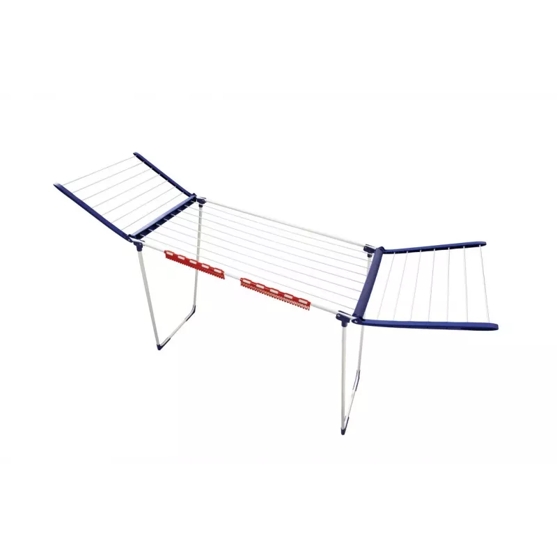 Suszarka na pranie Leifheit Pegasus 180 Maxx Winged — stojąca suszarka podłogowa, 18 m powierzchni suszenia, regulowana wysokość 1080–1280 mm, 550×1100×1280 mm, niebiesko-biała