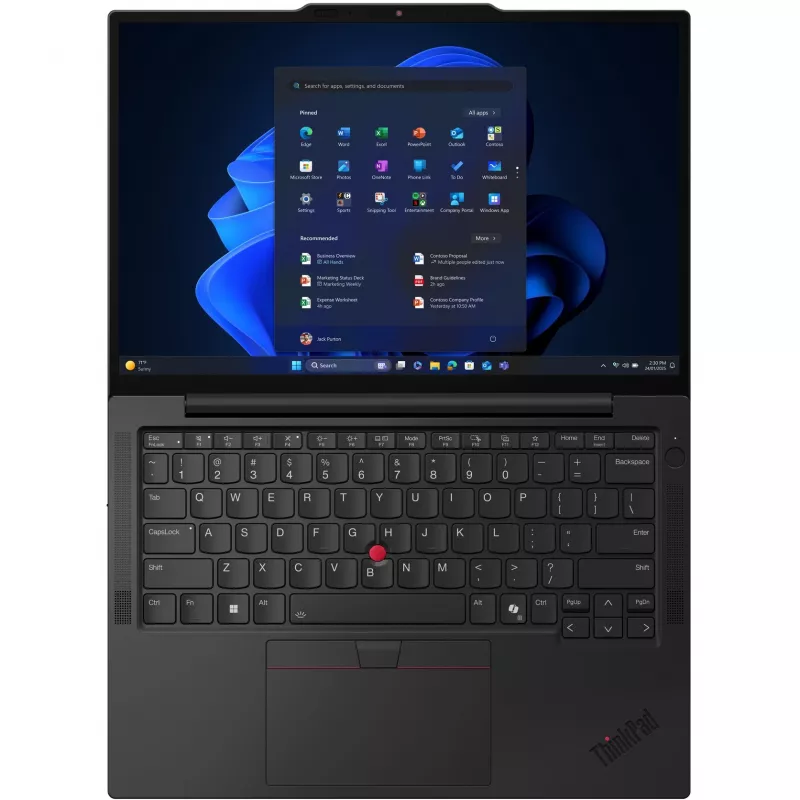 Lenovo ThinkPad X13 Gen 6 (Intel) Intel Core Ultra 5 225U Laptop 33,8 cm (13,3 cala) WUXGA 16 GB LPDDR5x-SDRAM 512 GB SSD Wi-Fi 6E (802.11ax) Windows 11 Pro Niemiecki Czarny