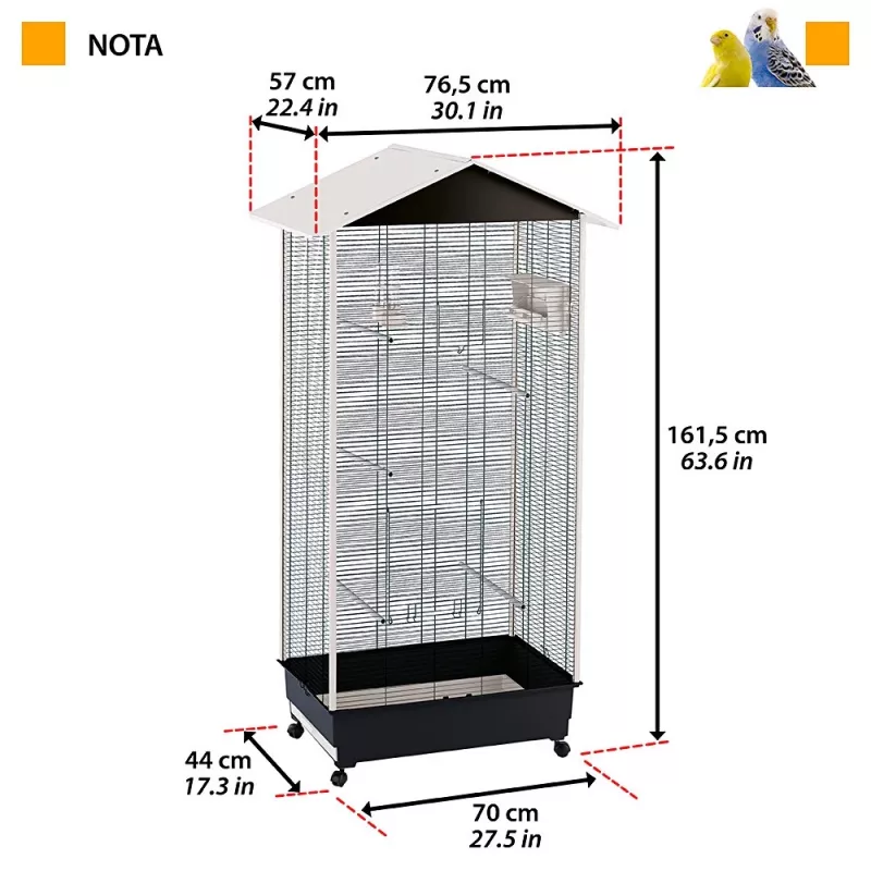 FERPLAST Nota Aviary - 161,5 cm