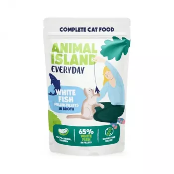 Mokra karma dla kotów animal island Everyday Filety z indyka i białej ryby w bulionie 4×85 g saszetka (4×85 g)