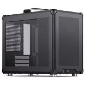 Obudowa PC Jonsbo C6 MAX, mini obudowa, Micro-ATX, szkło hartowane - czarny