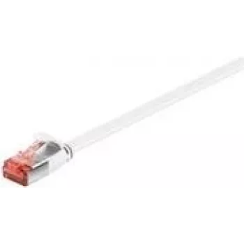 Wentronic Goobay CAT 6 Płaski kabel krosowy, U/FTP, Biały, 15 m - Materiał miedziany (94922)