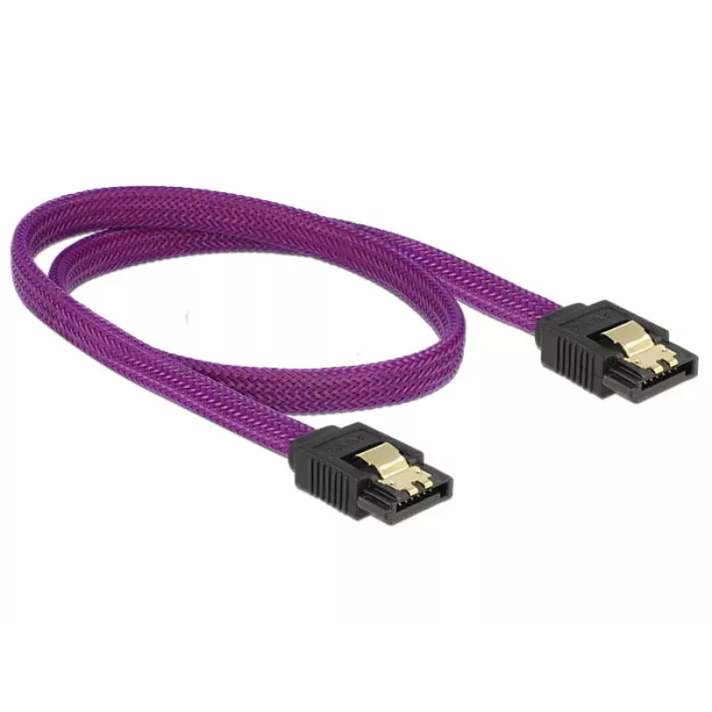 Kabel SATA DeLOCK 83691 0,5 m SATA 7-pin Fioletowy