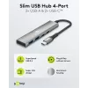 Goobay Slim 4-Port USB-Hub USB-C na USB-A 5 Gbit/s - Plug USB 3.2 (76563)