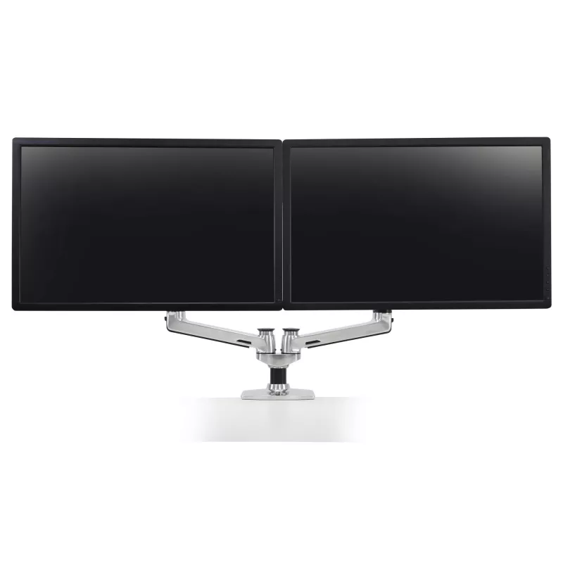 ERGOTRON LX Podwójne ramię Side-by-Side srebrny polerowany aluminium