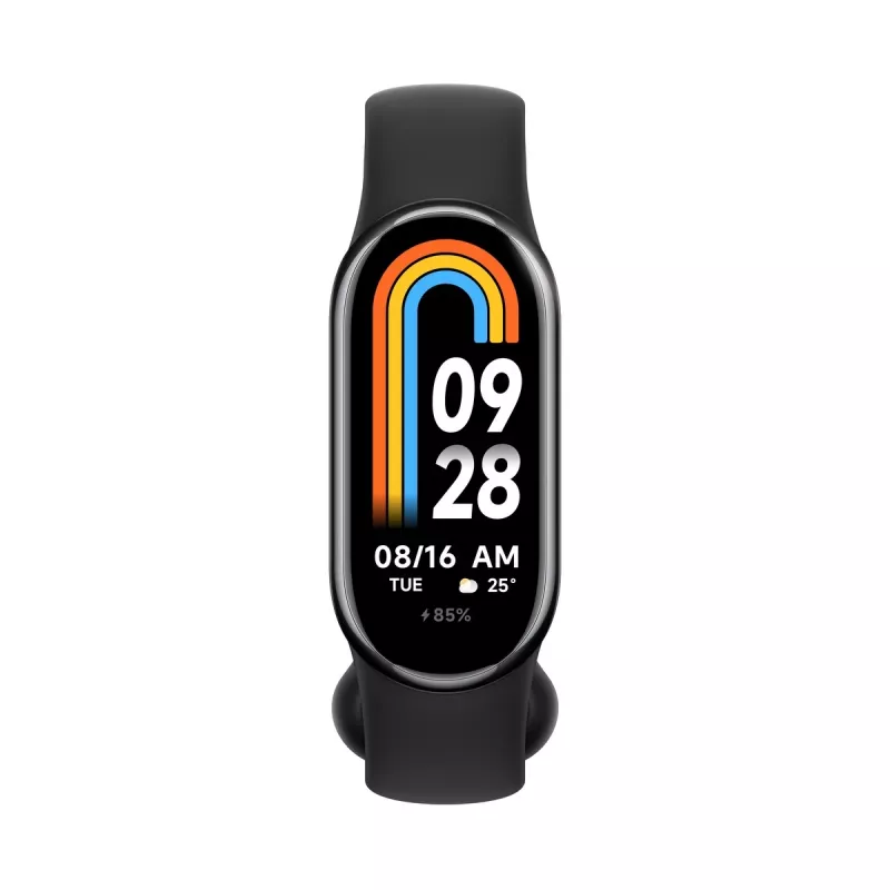 Xiaomi Smart Band 8 Czarny, Opaska Fitness, Bluetooth 5.1, 190mAh, 1,62 cala, 5 ATM, Akcelerometr, Czujnik PPG, Żyroskop