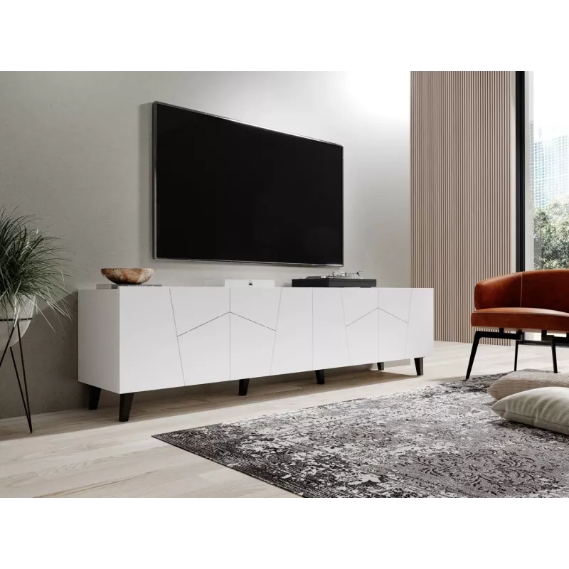 szafka RTV ETNA 200x42x52 biały matowy