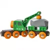 Wagon BRIO Clever Crane Wagon Lift and Load Czarny zielony