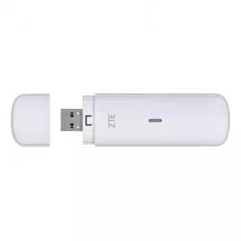 Modem komórkowy USB ZTE MF833N, przenośna obudowa USB, 4G LTE-FDD/TDD do 150 Mbps, obsługa HSUPA/2G, gniazdo microSD, biały
