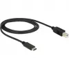 Kabel USB DeLOCK 83601 USB 2.0 1m USB C USB B Czarny
