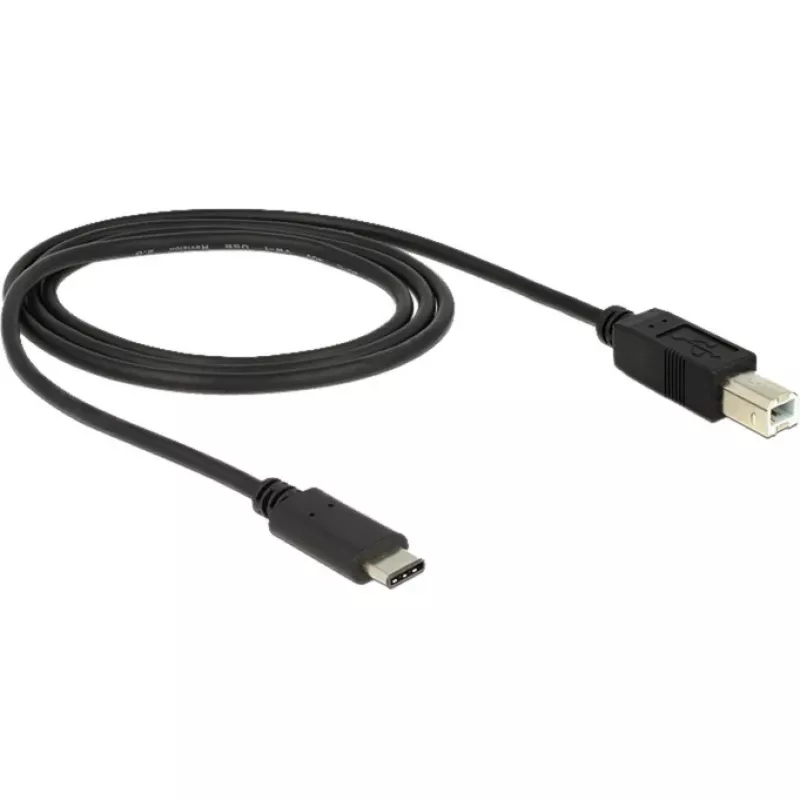 Kabel USB DeLOCK 83601 USB 2.0 1m USB C USB B Czarny