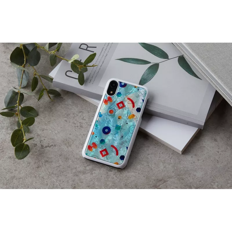 Etui na smartfona iKins do iPhone XR — białe etui ochronne Poppin Rock