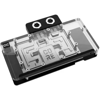Blok wodny karty graficznej Alphacool Core RX 9070 XT Hellhound+ Transparent Chrome z backplate