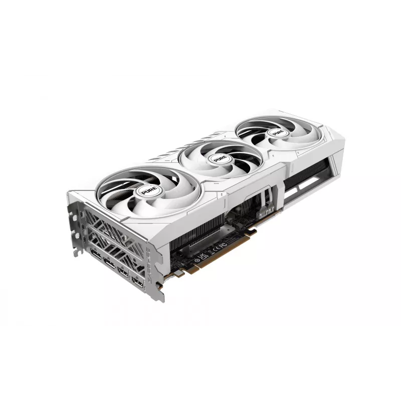 Karta graficzna Sapphire Radeon RX 9070 XT — 16 GB GDDR6, PCIe 5.0, 256-bit, 320 mm, 3-slotowa, biała