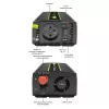 Przetwornica samochodowa Qoltec Monolith 1200 W Czarna 12 V