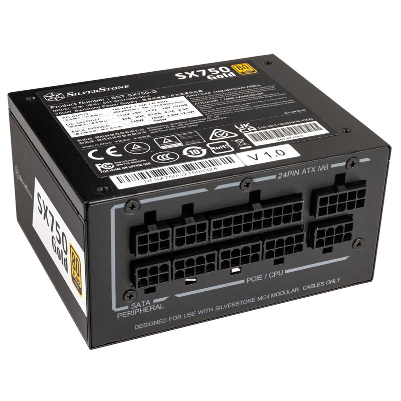 SilverStone SST-SX750-G 80 PLUS Gold modular - 750 Watt - SFX - 80 PLUS Gold