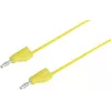 VOLTCRAFT Przewód pomiarowy [Wtyk 4 mm - Wtyk 4 mm] 0,75 m Żółty MSB-300 (MSB-300-0.75-GB)