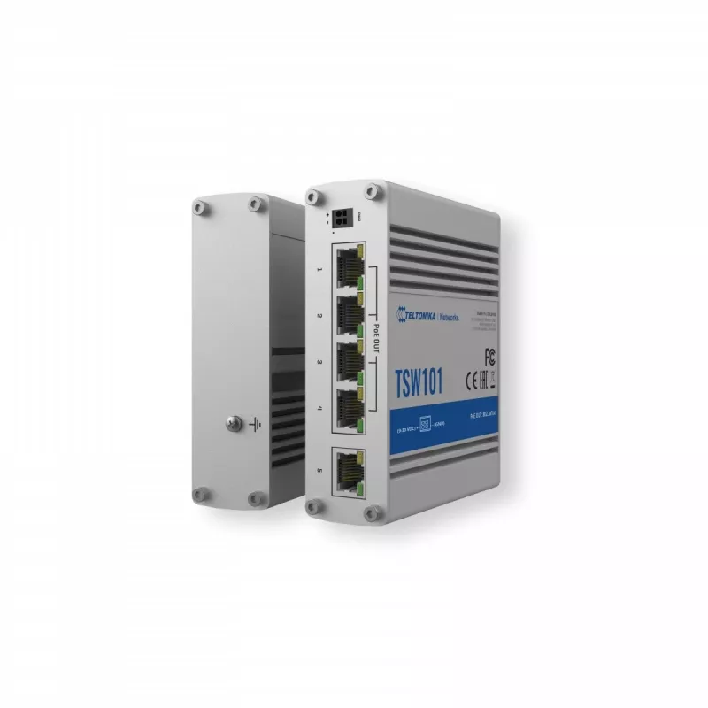 Przełącznik Teltonika TSW101 5xGbE Ethernet 4xPoE+