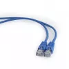 Niebieski kabel krosowy kat. 5E z formowanym odciążeniem, wtyki 50µ, 2 metry