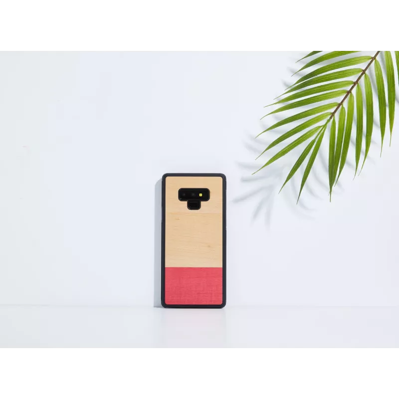 Etui na smartfona man and wood do Galaxy Note 9 — czarne, wzór w stylu niedopasowania