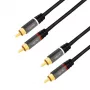 LogiLink CA1202 Kabel audio 1 m 2 x RCA czarny (CA1202)