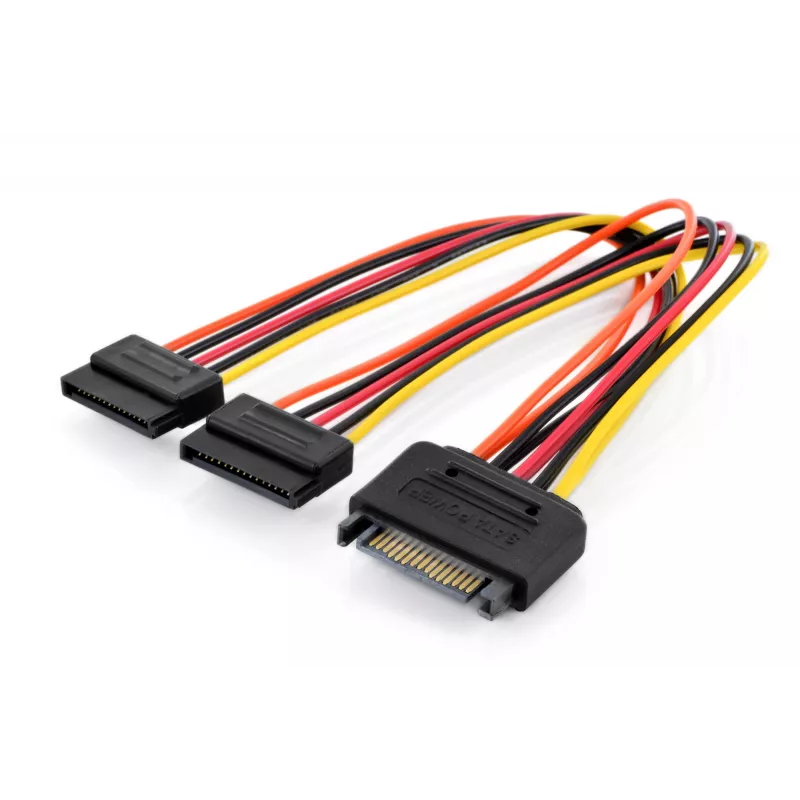 Assmann SATA Y-Adapterkabel 15-pin SATA auf 2x 15-pin SATA ST/BU/BU 0,3m SATA Y-Adapter-Kabel, 0,3m - 15-pin SATA auf 2x 15-pin SATA, ST/BU/BU - Siche