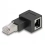 Delock - Adapter sieciowy - RJ-45 (M) zagięty w prawo do RJ-45 (Ż) - CAT 6a