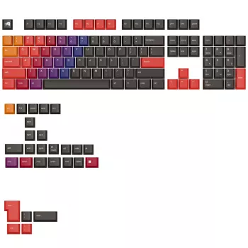 Keycaps GLORIOUS GPBT Gradient Celestial Fire PBT Dye-Sub ANSI layout