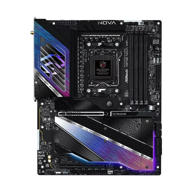 Płyta główna ASRock X870 NOVA WIFI — AMD X870, Socket AM5, ATX, 4× DIMM DDR5, 256GB, Wi‑Fi 6E, 2.5GbE
