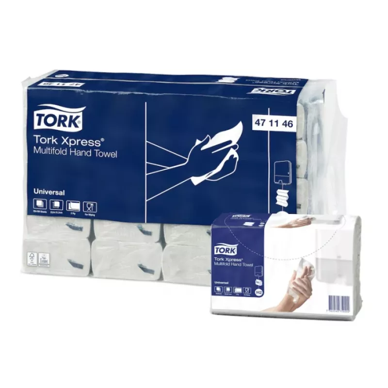 Papierowy ręcznik składany Tork Xpress Multifold Universal H2 2-warstwowy, 23,4 x 21,3 cm (20 szt.)