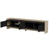 Cama RTV PORTO 3D Szafka 190x38x50 dąb/czarny