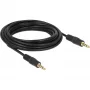 DeLOCK - Kabel audio - 28 AWG - Mini-Phone 3,5 mm, 4-pin (M) - Mini-Phone 3,5 mm, 4-pin (M) - 5,0 m - ekranowany - czarny (83438)