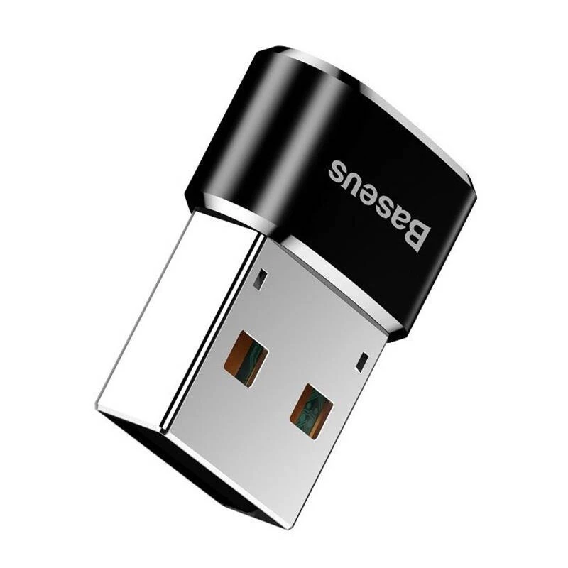 Baseus Adapter USB męski na Type-C żeński Czarny
