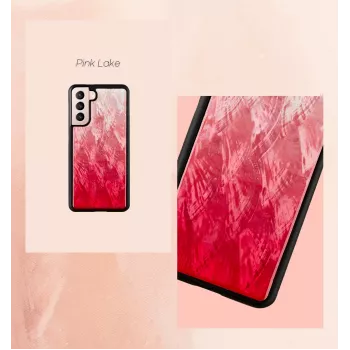 Etui telefonu iKins do Samsung Galaxy S21 Ultra — różowe jezioro czarne