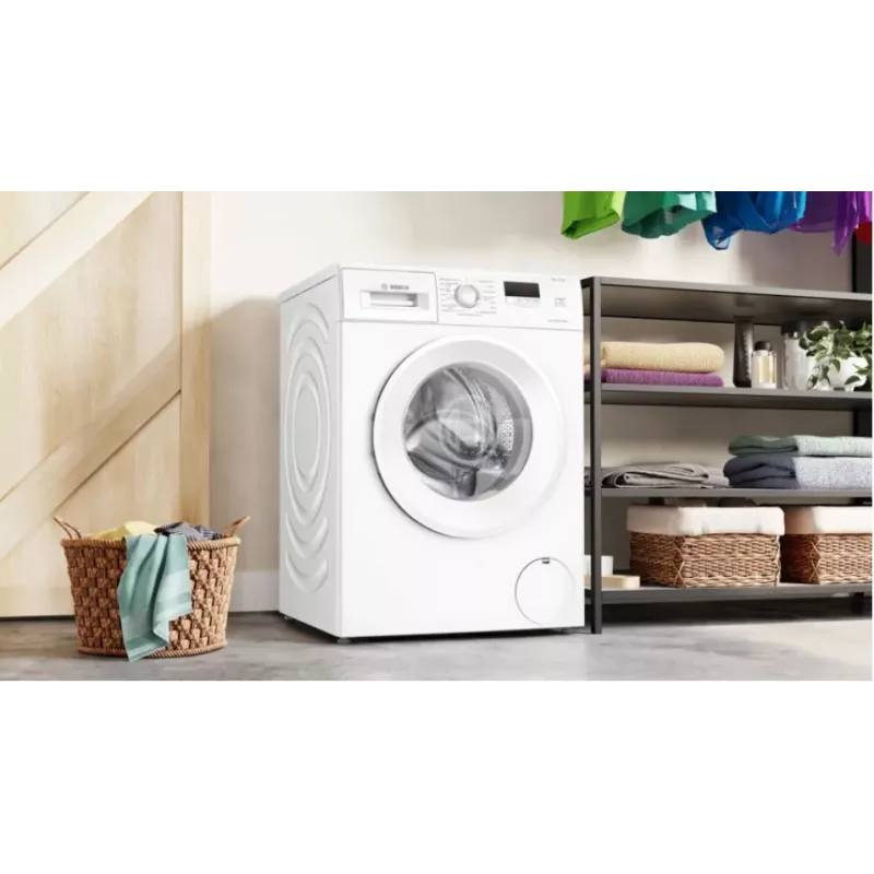Pralka ładowana od przodu Bosch WGE02201PL — 8 kg, 1200 obr./min, bęben 55 l, wyświetlacz LED, inwerter
