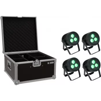 Zestaw LED PAR EUROLITE 20000846 — 4 reflektory, każdy 3×8W QCL Spot