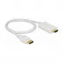 Adapter kabla wideo DeLOCK 83817 1m DisplayPort HDMI Biały