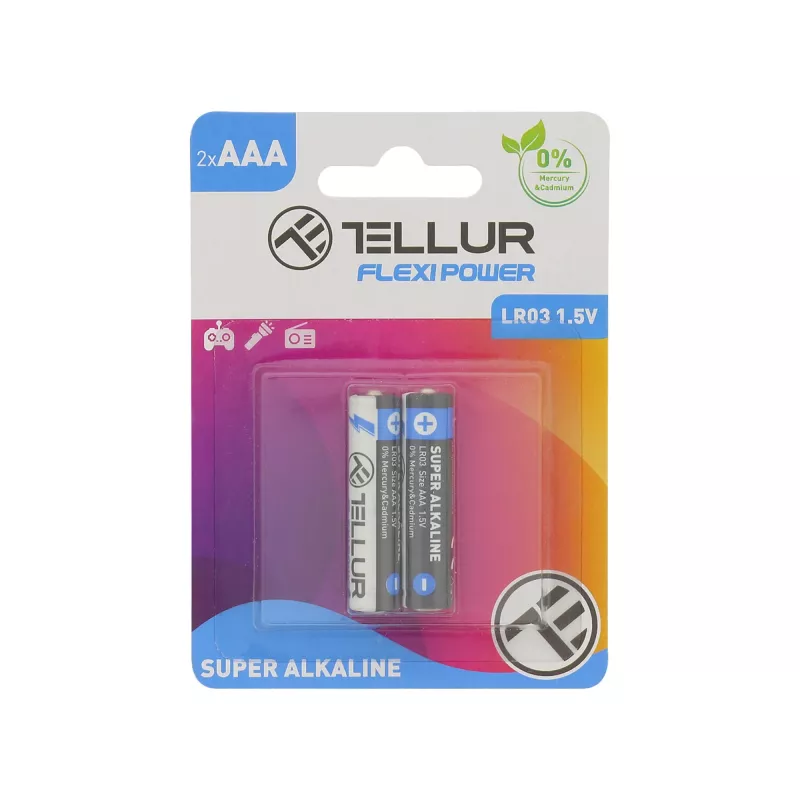Bateria Tellur Flexi Power AAA LR03 1,5 V, 2 szt.