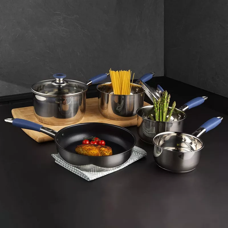 Zestaw garnków Russell Hobbs RH01179EU, 5 elementów, niebieski
