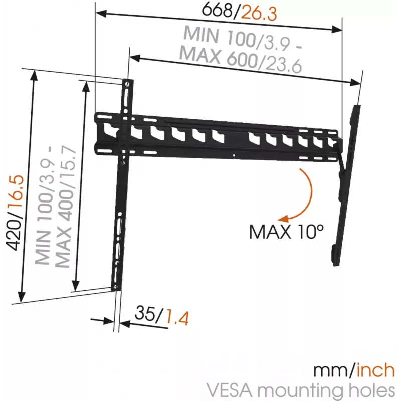 Vogels MA4010-A1 TILT Wall Mount 40-65