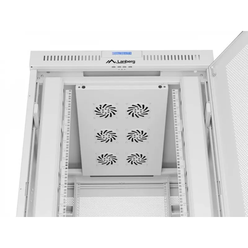 SZAFKA RACK WOLNOSTOJĄCA 19 inch 27U 800X1000 SZARA PERFOROWANE DRZWI LCD LANBERG (PAKOWANIE PŁASKIE)