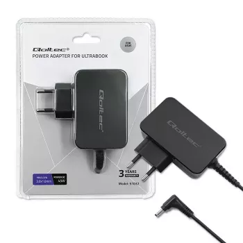 Zasilacz Qoltec 51032 45W do użytku wewnętrznego czarny do laptopów