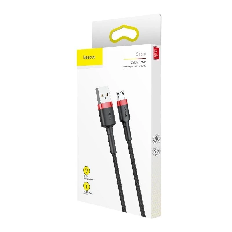 Kabel Micro USB Baseus Cafule 1.5A 2m (czerwony i czarny)